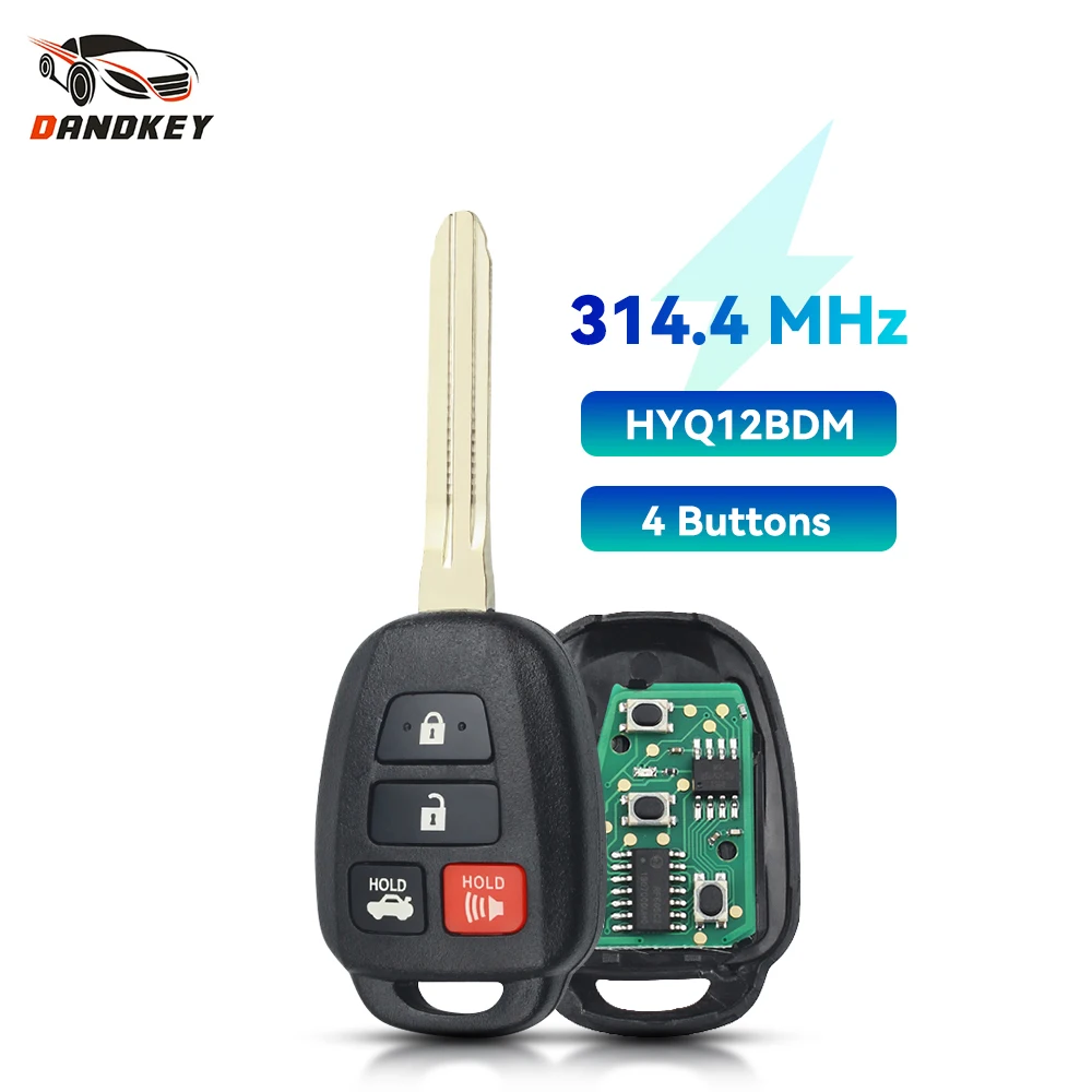 Dandkey Remote Car Key For Toyota Camry Optional Camry Corolla 2012 2013 2014 2015 2016 2017 4 BTN Fob 314.4Mhz HYQ12BDM G Chip
Dandkey Remote Car Key For Toyota Camry Optional Camry Corolla 2012 2013 2014 2015 2016 2017 4 BTN Fob 314.4Mhz HYQ12BDM G Chip