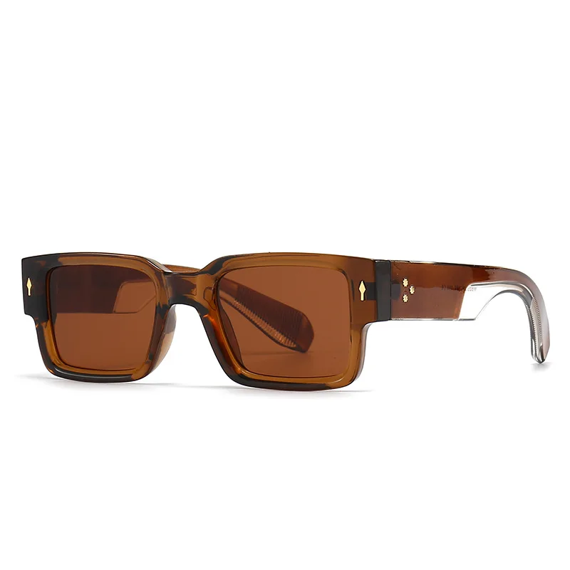 

YOOSKE модные маленькие прямоугольные солнцезащитные очки для мужчин и женщин UV400 очки в полной оправе винтажные Квадратные Солнцезащитные очки с защитой от ультрафиолета