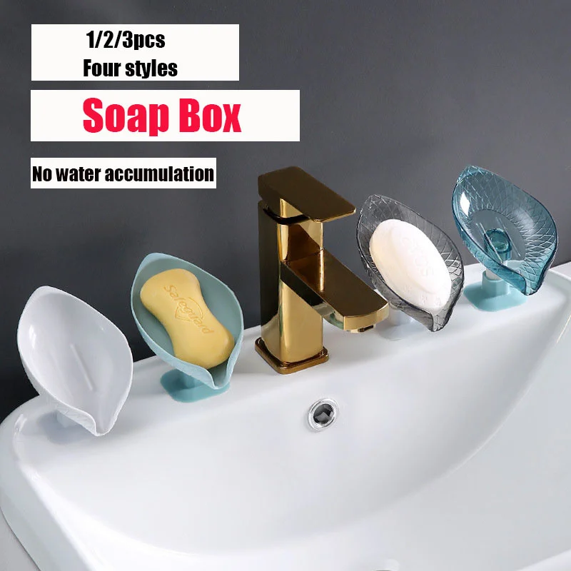 Soap Box Creative Leaf-Shaped Soap Holder Standing Suction Cup Drain Storage 1/2/3pcs Soap Holder Household Bathroom Accessories
Soap Box Creative Leaf-Shaped Soap Holder Standing Suction Cup Drain Storage 1/2/3pcs Soap Holder Household Bathroom Accessories