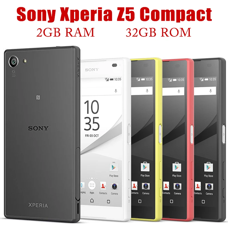 

Sony Xperia Z5 Compact E5823/SO-02H 4G Mobile 4.6'' 2GB RAM 32GB ROM Smartphone Octa Core Original Unlocked Android Cell Phone