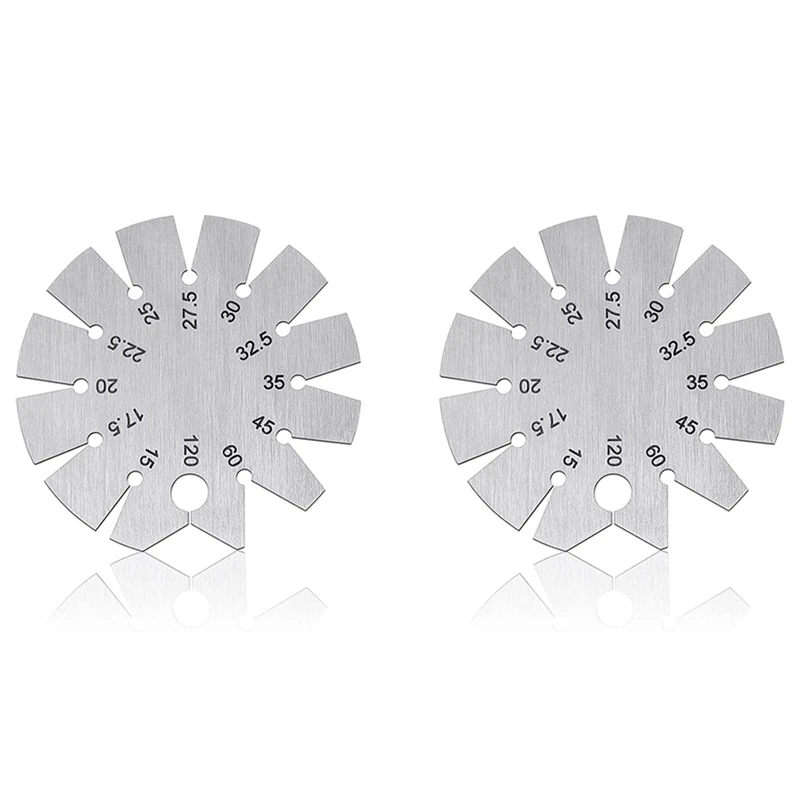 2X Bevel Gauge Axe Angle Gauge Round Shape Knife Angle Finder Knife Blade Angle Gauge 15-120° For Measuring Knife Angle Retail
2X Bevel Gauge Axe Angle Gauge Round Shape Knife Angle Finder Knife Blade Angle Gauge 15-120° For Measuring Knife Angle Retail