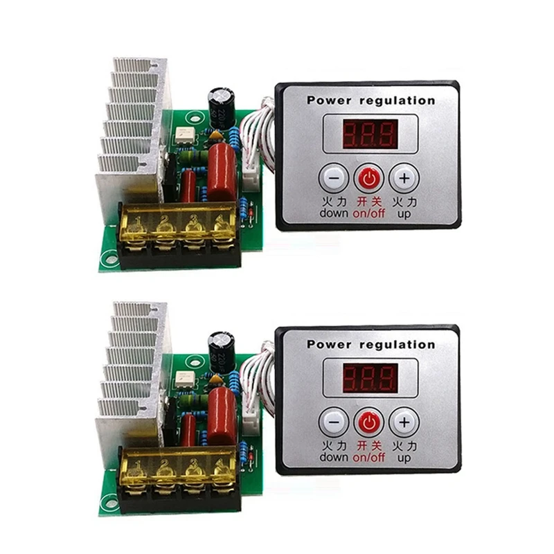 2X 4000W AC SCR Voltage Regulator Dimmer Electric Motor Speed Temperature Controller For Water Heater Motors With Switch
2X 4000W AC SCR Voltage Regulator Dimmer Electric Motor Speed Temperature Controller For Water Heater Motors With Switch