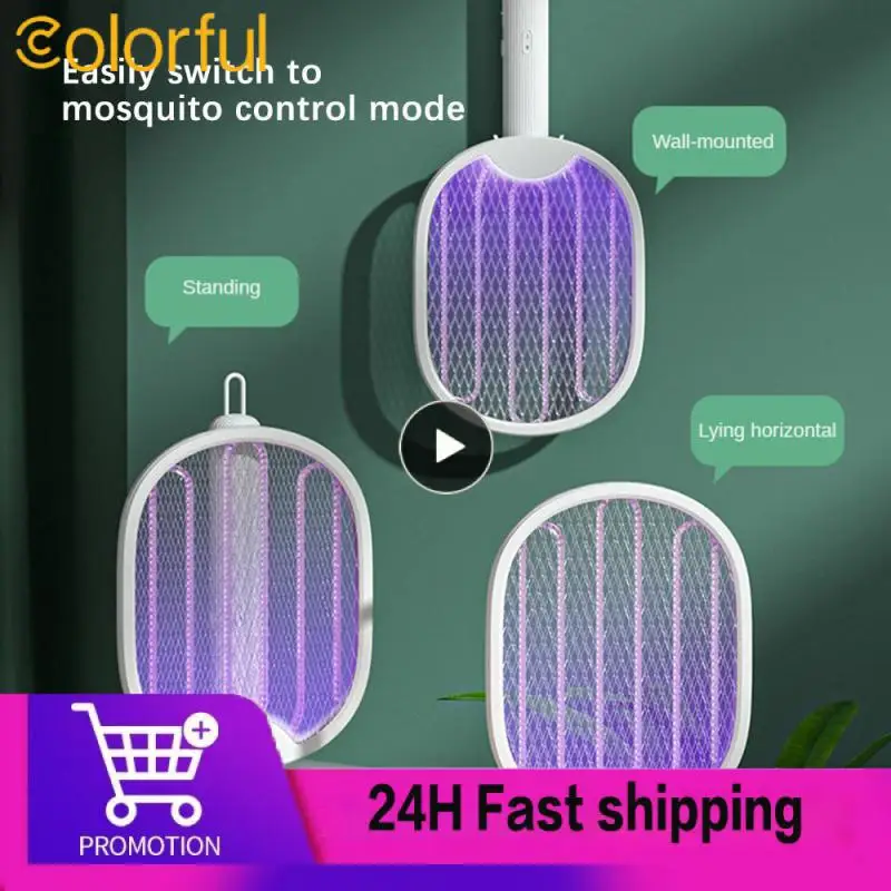 

Foldable Electric Mosquito Killer Zapper USB Rechargeable Household Safety Fly Anti Mosquitos Swatter UV Repellent Lamp Racket