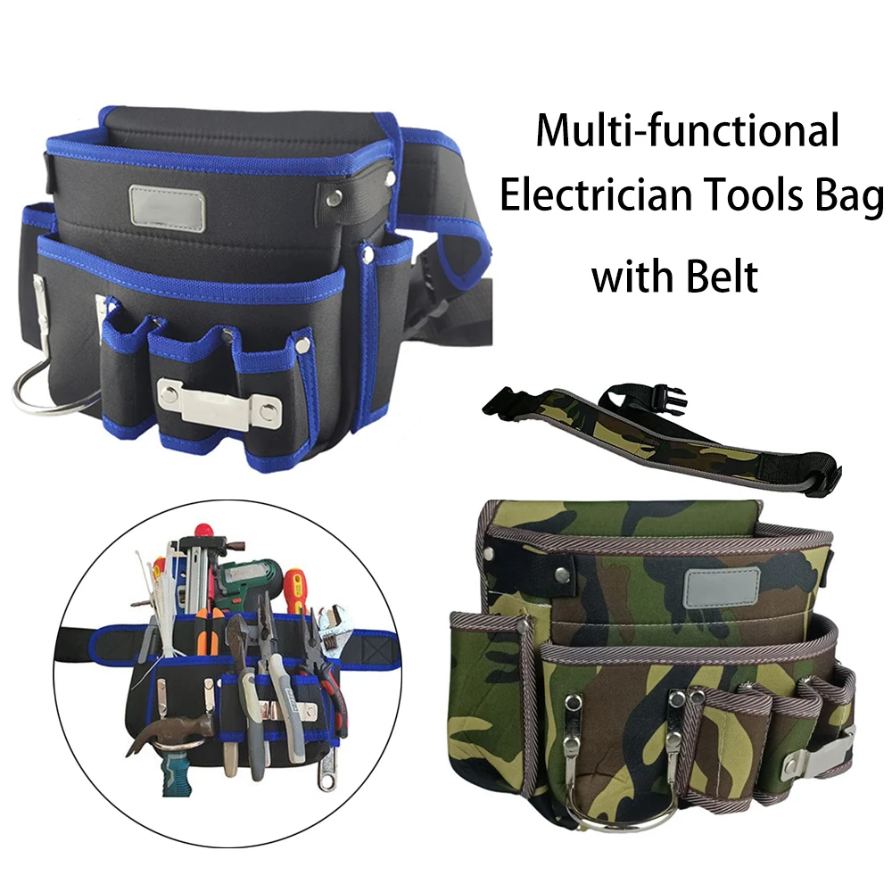 

New Multi-functional Electrician Tools Bag Waist Pouch Belt Storage Holder Organizer Garden Tool Kits Waist Packs Oxford Cloth