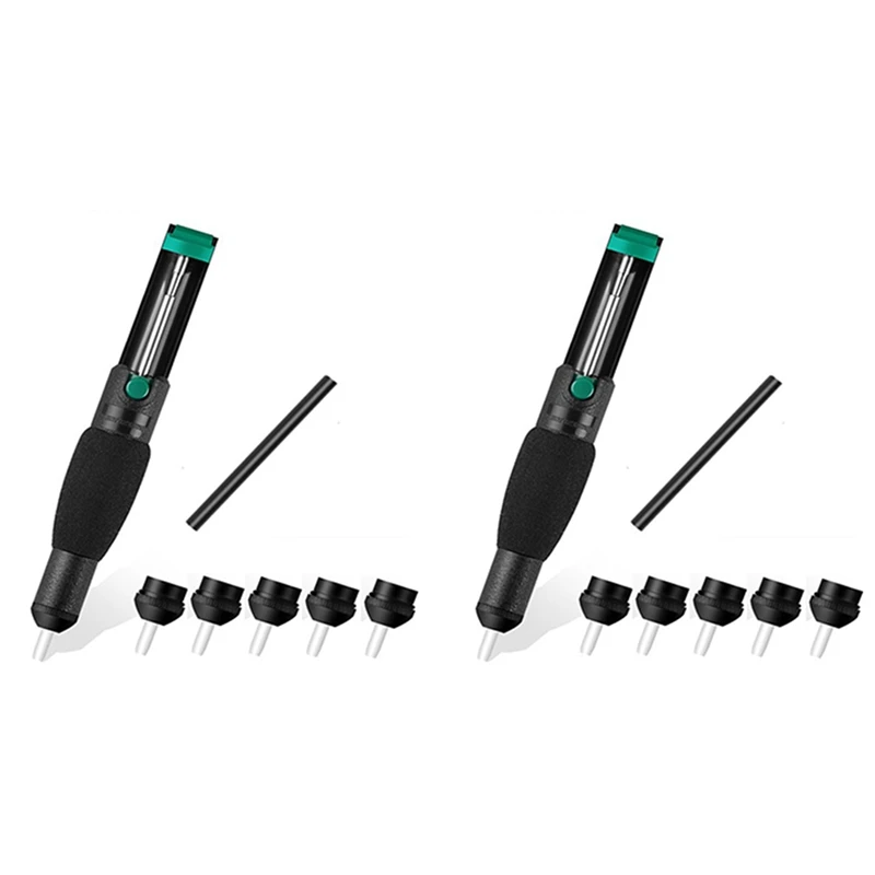 Double Ring Desoldering Suction Pump Plastic Powerful Solder Suction Vacuum Sucker Desolder With Extra 10 Nozzles
Double Ring Desoldering Suction Pump Plastic Powerful Solder Suction Vacuum Sucker Desolder With Extra 10 Nozzles