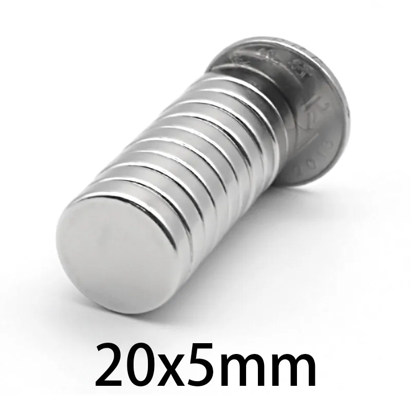 

5pcs 20x5mm Magnets Round NdFeB rare earth Neodymium Magnet N35 20*5mm Super Powerful imanes Permanent Magnetic Disc