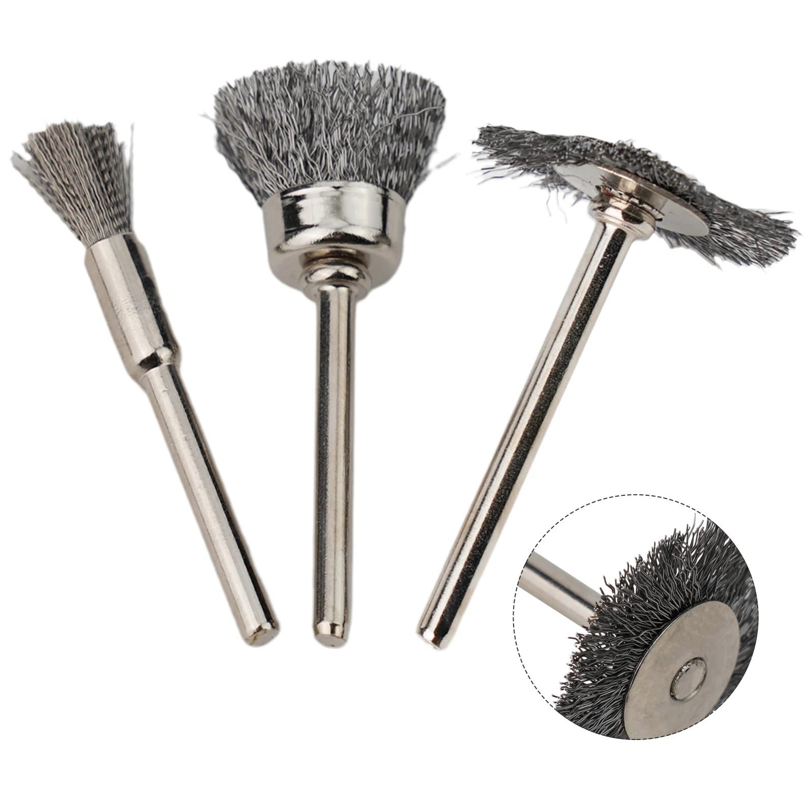 Power Tool Wire Brush Wire Wheel Rotary Tool Stainless Steel Steel Brush Wire Wheel With Rod Brushes Derusting
Power Tool Wire Brush Wire Wheel Rotary Tool Stainless Steel Steel Brush Wire Wheel With Rod Brushes Derusting