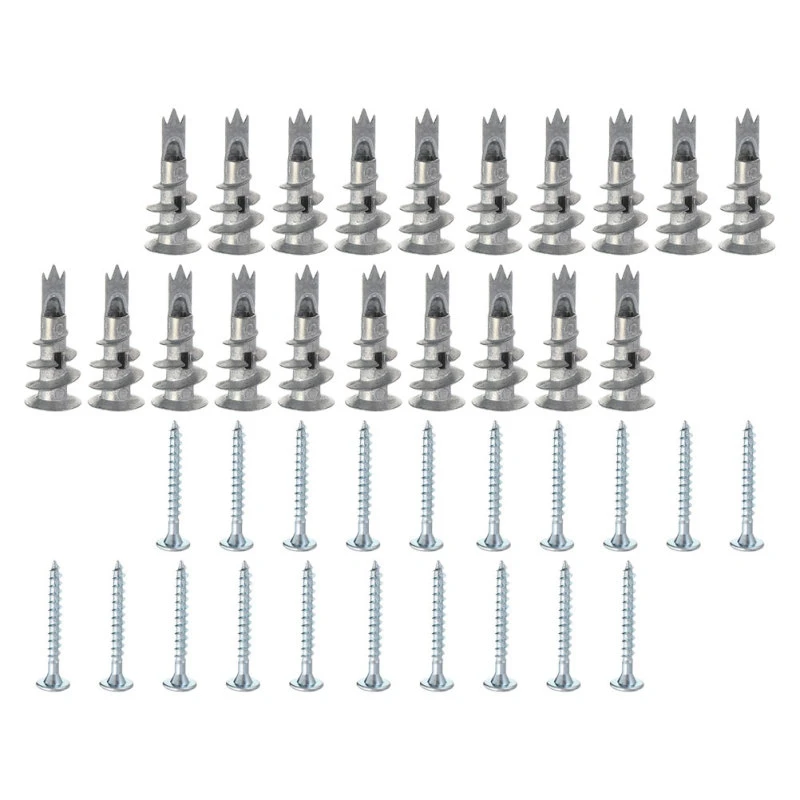 100 Pcs Screws Useful Creative Practical Plasterboard Fixings Drywall Anchors Anchor Screws For Home
100 Pcs Screws Useful Creative Practical Plasterboard Fixings Drywall Anchors Anchor Screws For Home