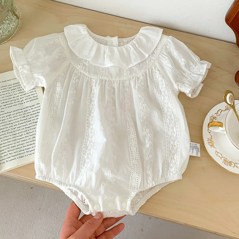 Summer Baby Girls Clothes Newborn Baby Girls Romper Short Sleeved Cotton Solid Color Embroidery Infant Baby Girls Jumpsuit
Summer Baby Girls Clothes Newborn Baby Girls Romper Short Sleeved Cotton Solid Color Embroidery Infant Baby Girls Jumpsuit