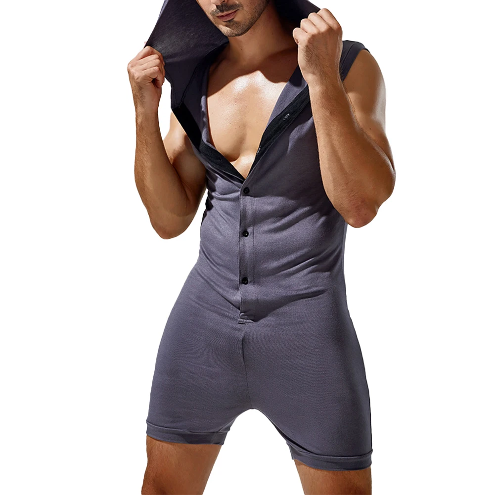 New Men's Bodysuit Butt Fit Leotard Jumpsuits Hooded Underwear Hoodies Sexy Sleeveless T-Shirt Pajamas Romper Homewear
New Men's Bodysuit Butt Fit Leotard Jumpsuits Hooded Underwear Hoodies Sexy Sleeveless T-Shirt Pajamas Romper Homewear