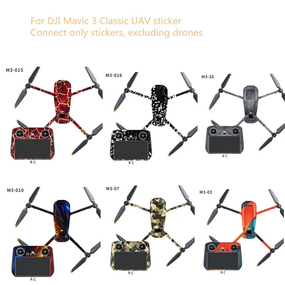 Набор классических цветных наклеек DJI Mavic 3, защитная пленка БПЛА из ПВХ применима к DJI Mavic 3, классические декоративные наклейки, аксессуары
Набор классических цветных наклеек DJI Mavic 3, защитная пленка БПЛА из ПВХ применима к DJI Mavic 3, классические декоративные наклейки, аксессуары