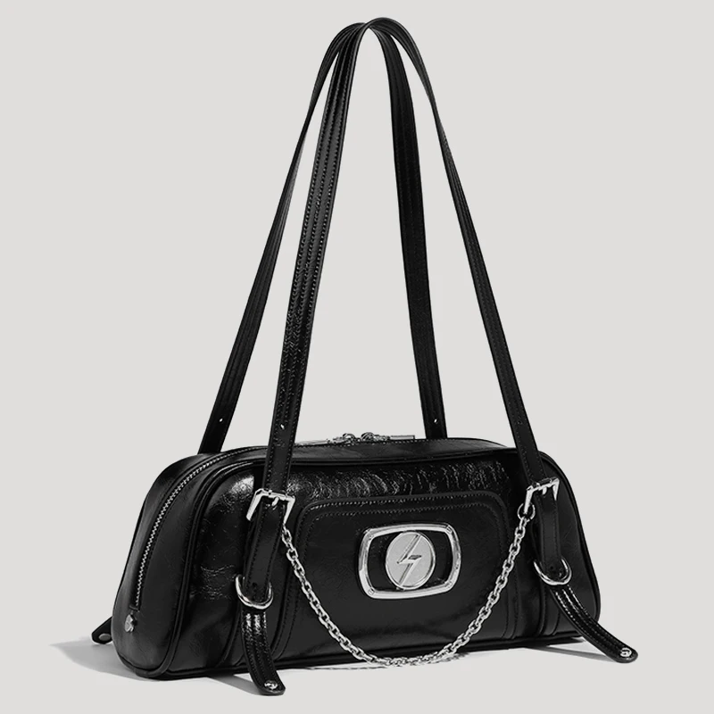 Rock Handbag Luxury Designer Shoulder Bags For Women And Purse 2023 New In PU Wax Skin Chain Metal Sheets Decorate Underarm Bag
Rock Handbag Luxury Designer Shoulder Bags For Women And Purse 2023 New In PU Wax Skin Chain Metal Sheets Decorate Underarm Bag