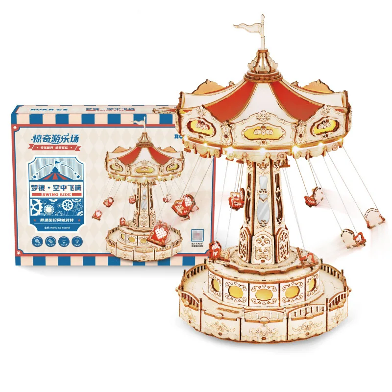 Handmade Diy Flying Chair Toys Stereo Puzzle Music Box Building Blocks Amusement Park Series Children Adults Easy To Assemble
Handmade Diy Flying Chair Toys Stereo Puzzle Music Box Building Blocks Amusement Park Series Children Adults Easy To Assemble