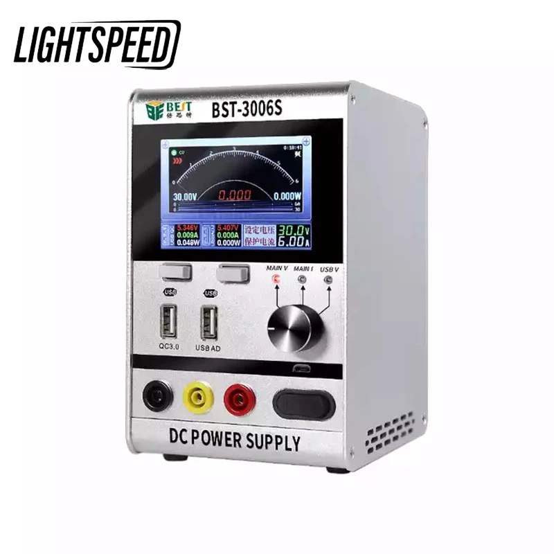 BST-3006S 30V 6A DC Power Supply Adjustable Digit Display Mini Laboratory Power Supply Voltage Regulator For Phone Repair
BST-3006S 30V 6A DC Power Supply Adjustable Digit Display Mini Laboratory Power Supply Voltage Regulator For Phone Repair