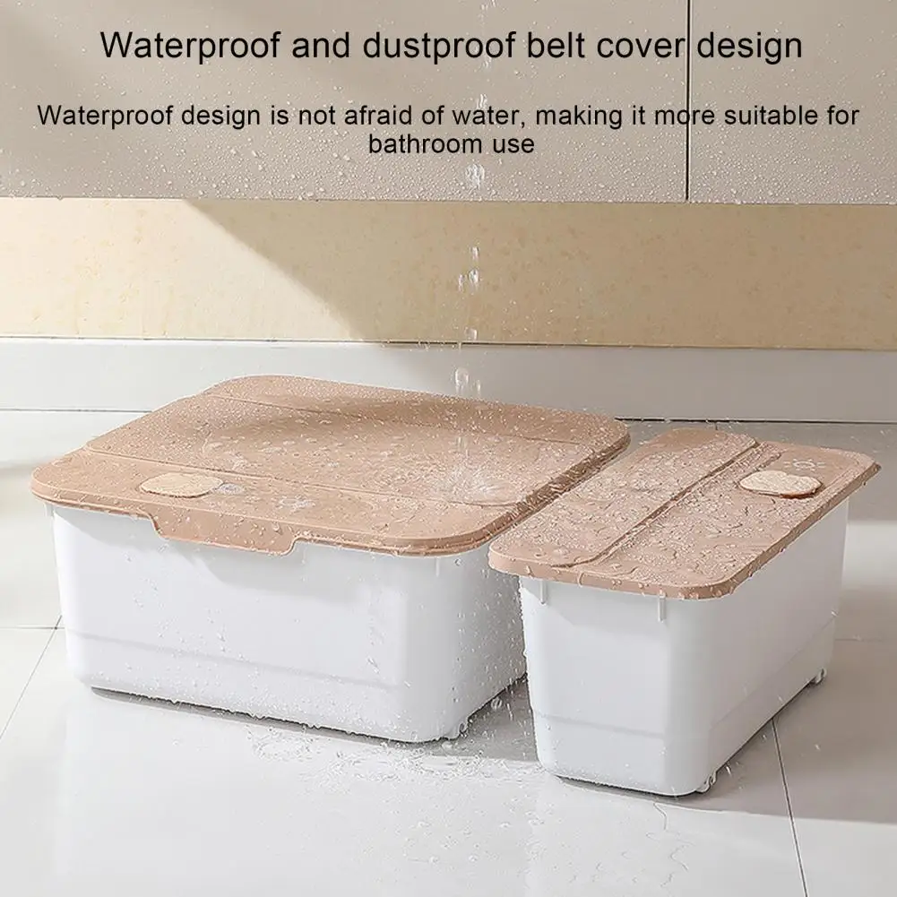Safe Storage Box with Covered Design Waterproof Dustproof Storage Box with Bottom Pulley Capacity Bathroom for Tissue for Tissue
Safe Storage Box with Covered Design Waterproof Dustproof Storage Box with Bottom Pulley Capacity Bathroom for Tissue for Tissue