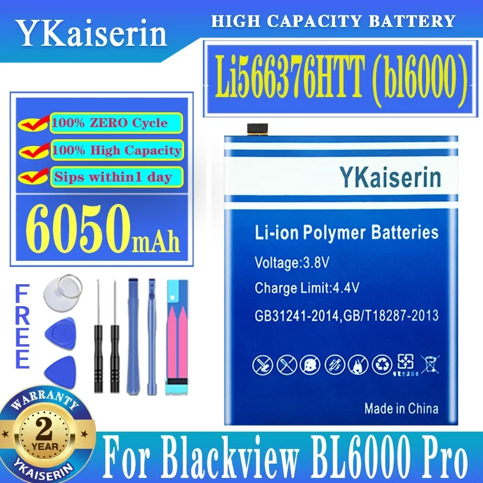 YKaiserin New Li566376HTT Battery 6050mAh For Blackview BL6000 Pro BL6000Pro Mobile Phone Bateria
YKaiserin New Li566376HTT Battery 6050mAh For Blackview BL6000 Pro BL6000Pro Mobile Phone Bateria