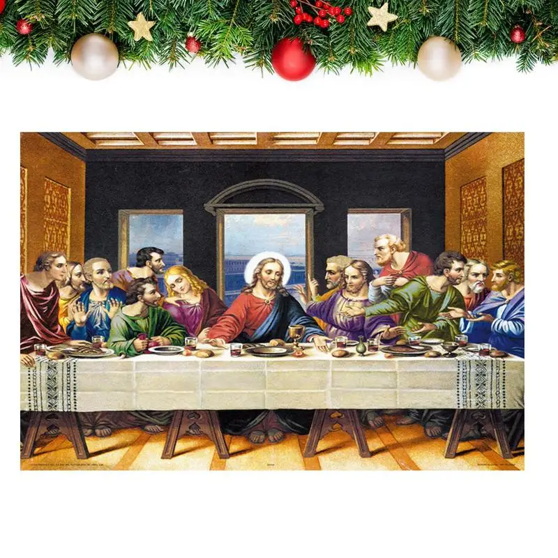 

Last Supper Jigsaw Puzzles 500 Piece Jigsaw Puzzles The Last Supper Of World Famous Oil Paintings Wooden Puzzle Christian