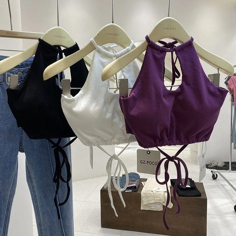 Girls 2024 Summer New Style Hanging Neck Beauty Strap Children's Fashion Solid Color Off Back Short Tank Top Trend
Girls 2024 Summer New Style Hanging Neck Beauty Strap Children's Fashion Solid Color Off Back Short Tank Top Trend