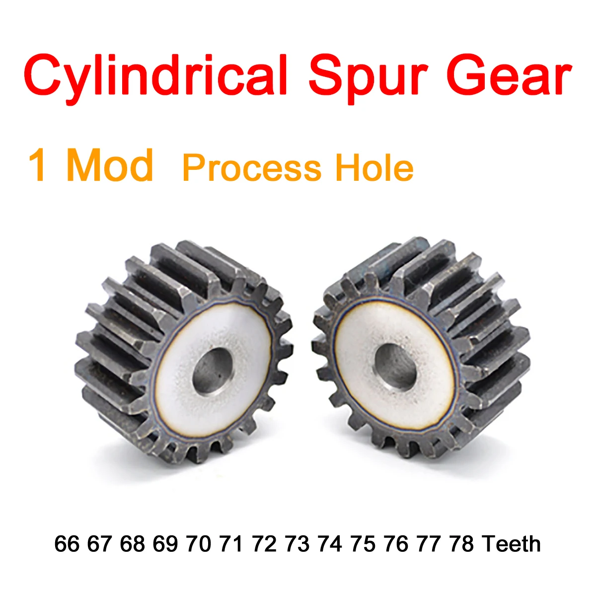 1Pc 1Mod Cylindrical Spur Gear 66/67/68/69/70/71/72/73/74/75/76/77/78 Teeth 45# Steel Transmission Gear Tooth Pitch 3.14mm
1Pc 1Mod Cylindrical Spur Gear 66/67/68/69/70/71/72/73/74/75/76/77/78 Teeth 45# Steel Transmission Gear Tooth Pitch 3.14mm