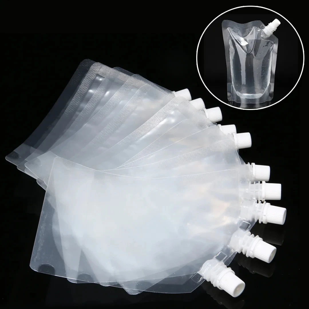 

10 Pack235/423ml Stand Up Plastic Drink Bag Packaging Spout Pouch for Beverage Liquid Juice Milk Coffee Camping Outdoor Storage