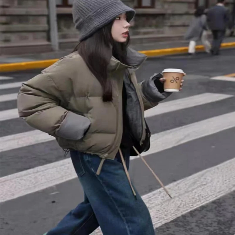 Color Contrast Patchwork Short down Coat Women's Coat White Duck down Pinghu down Jacket College Style Autumn Winter Women's Wea
Color Contrast Patchwork Short down Coat Women's Coat White Duck down Pinghu down Jacket College Style Autumn Winter Women's Wea