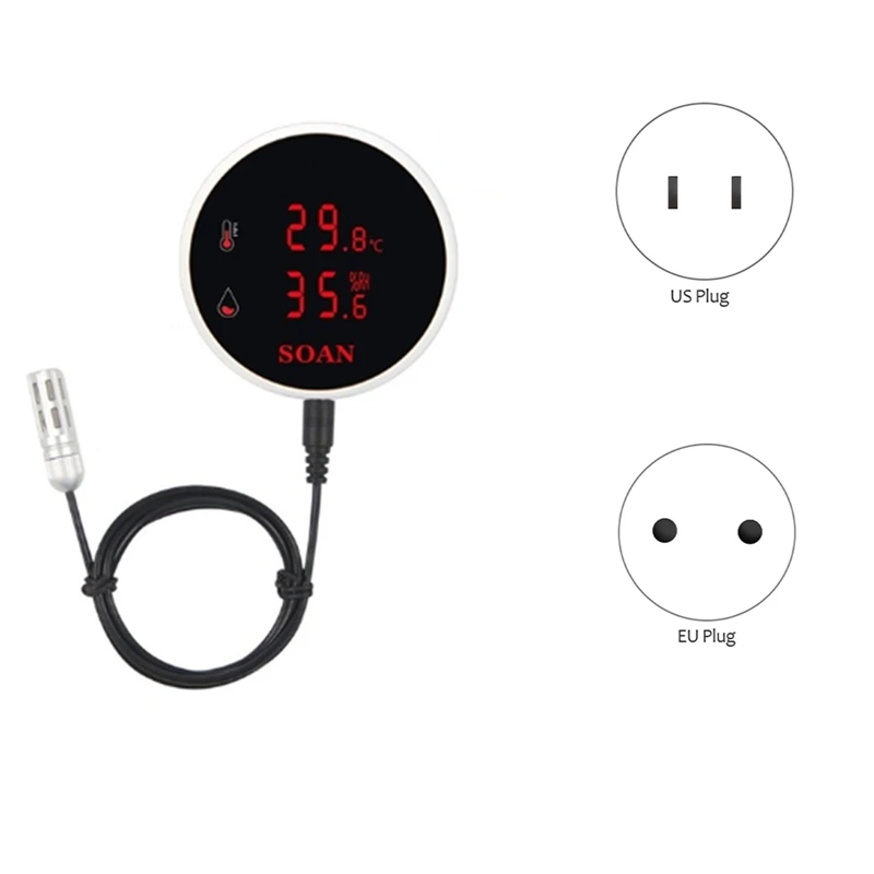 Tuya Wifi Temperature And Humidity Sensor External Probe Digital LCD Display Indoor Thermometer Hygrometer
Tuya Wifi Temperature And Humidity Sensor External Probe Digital LCD Display Indoor Thermometer Hygrometer