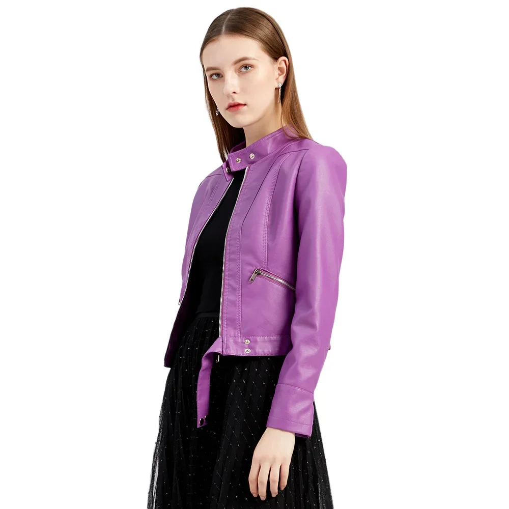 Ladies Cute Purple Leather Jacket Oversize Women Short Crop Top Spring Autumn Slim Fit Zip Up Faux Leather Coats Outerwear Xxxl
Ladies Cute Purple Leather Jacket Oversize Women Short Crop Top Spring Autumn Slim Fit Zip Up Faux Leather Coats Outerwear Xxxl