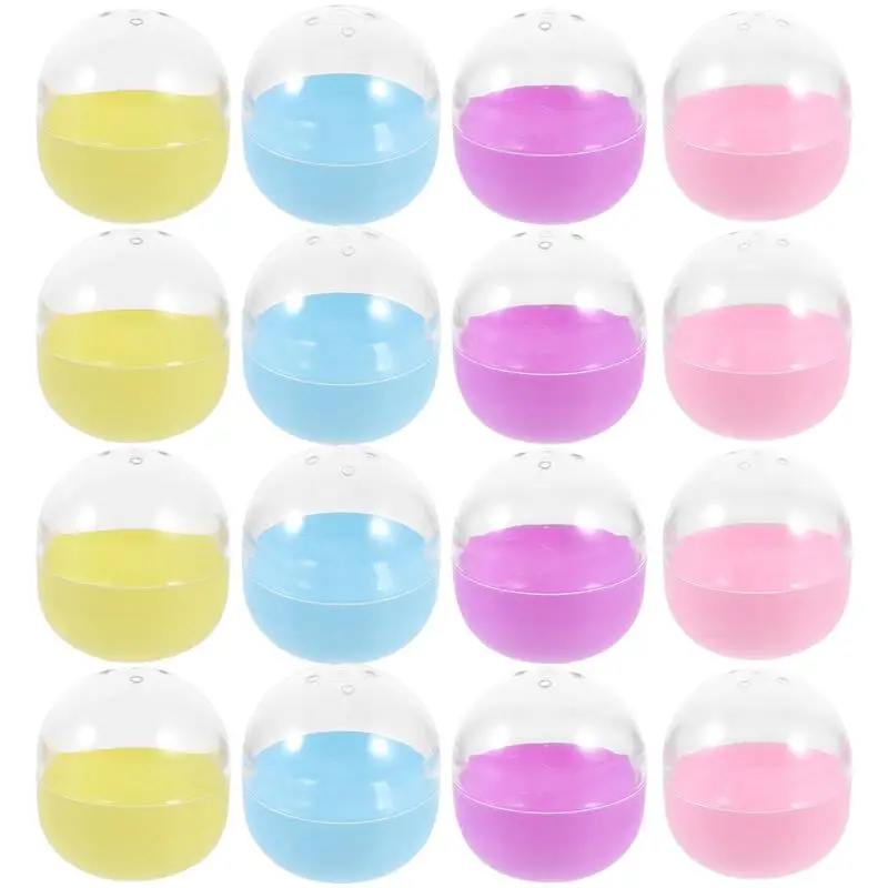 

50pcs 65mm Plastic Fillable Balls Empty Round Capsules Openable Twisting Balls Colorful Baubles Sphere Party Decoration
