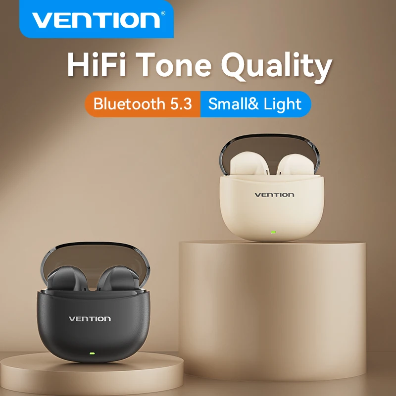 

Vention Bluetooth 5.3 Wireless Earphones Headset TWS HiFi Stereo Sports with Mic Earbud Low Latency Headphones Touch Control