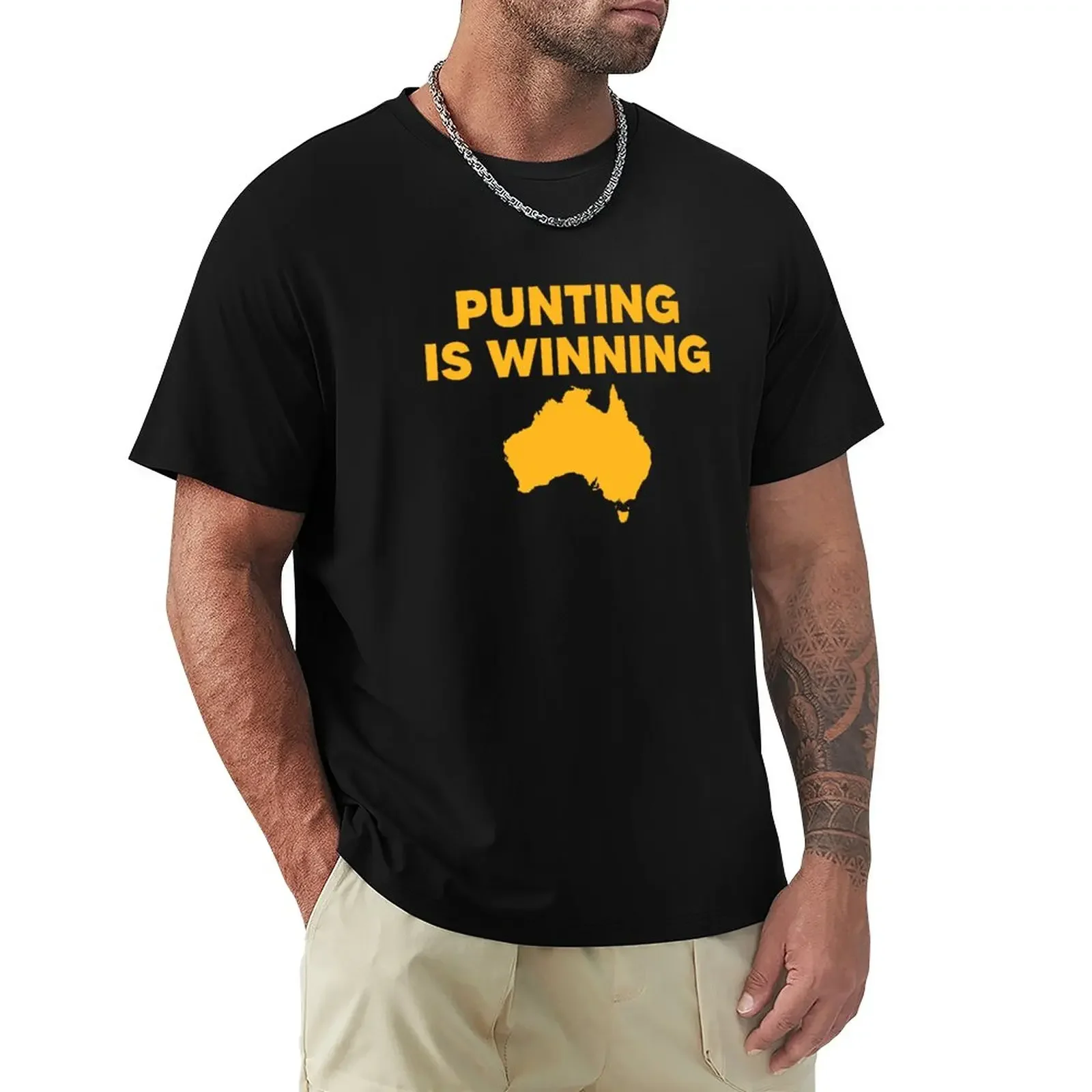 

Punting is winning T-Shirt heavyweights customs heavyweight t shirts for men