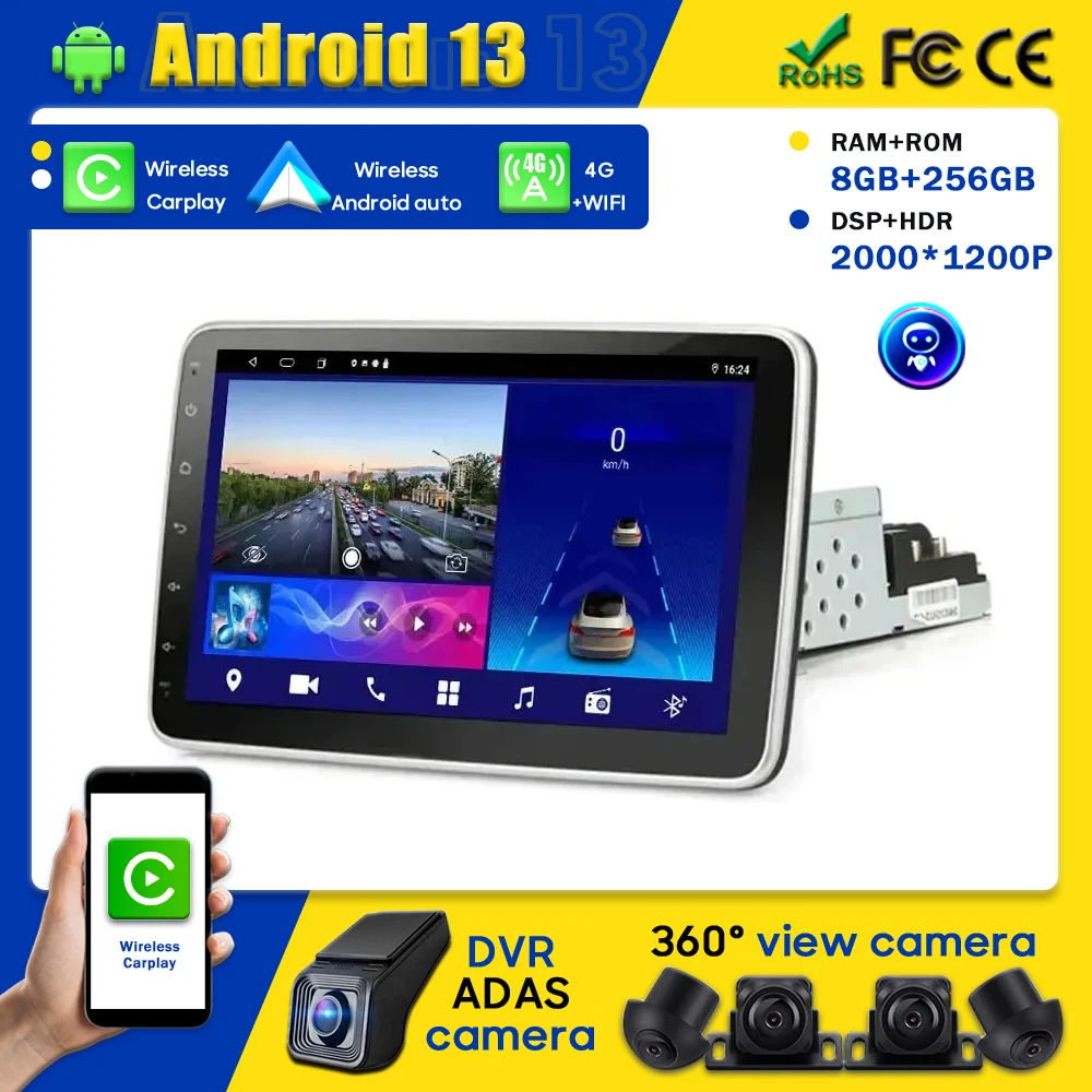 10'Universal 1 Din Android 12 Carplay For Universal Car Radio Auto Multimedia Player Stero Monitor Video Navigation WIFI Carplay
10'Universal 1 Din Android 12 Carplay For Universal Car Radio Auto Multimedia Player Stero Monitor Video Navigation WIFI Carplay
