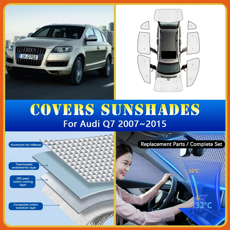 Car Full Coverage Sunshades For Audi Q7 2007 ~ 2015 4L 2012 Sun Protector Pads Side Sunscreen Window Sunshade Covers Accessories
Car Full Coverage Sunshades For Audi Q7 2007 ~ 2015 4L 2012 Sun Protector Pads Side Sunscreen Window Sunshade Covers Accessories