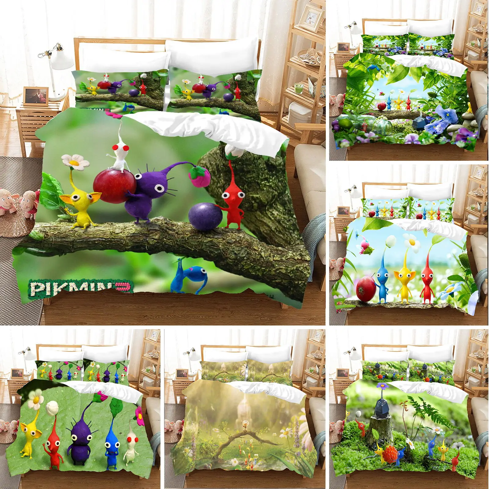 3D Anime Pikmins Game Printed Duvet Cover Pillowcase Bedding Set Double Twin Full Queen King Adult Kids Bedclothes Quilt Cover
3D Anime Pikmins Game Printed Duvet Cover Pillowcase Bedding Set Double Twin Full Queen King Adult Kids Bedclothes Quilt Cover