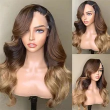 

100% Real Human Hair short kinky Curly hair costume Lace Front full Wigs 12 inches Swiss Lace wigs for women with Side Bangs