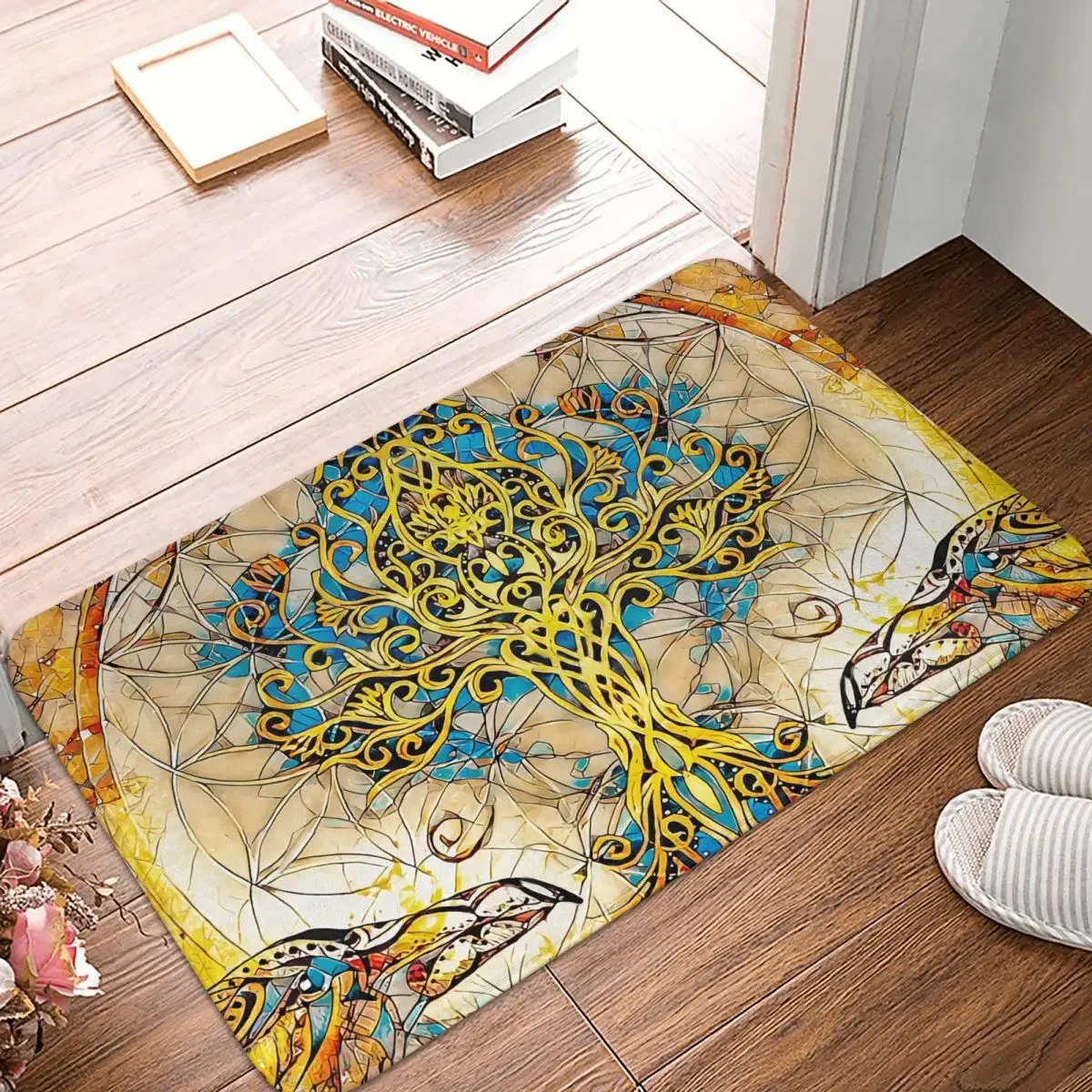 

Viking Valhalla Anti-Slip Rug Doormat Bath Mat Tree Of Life Floor Carpet Welcome Decor