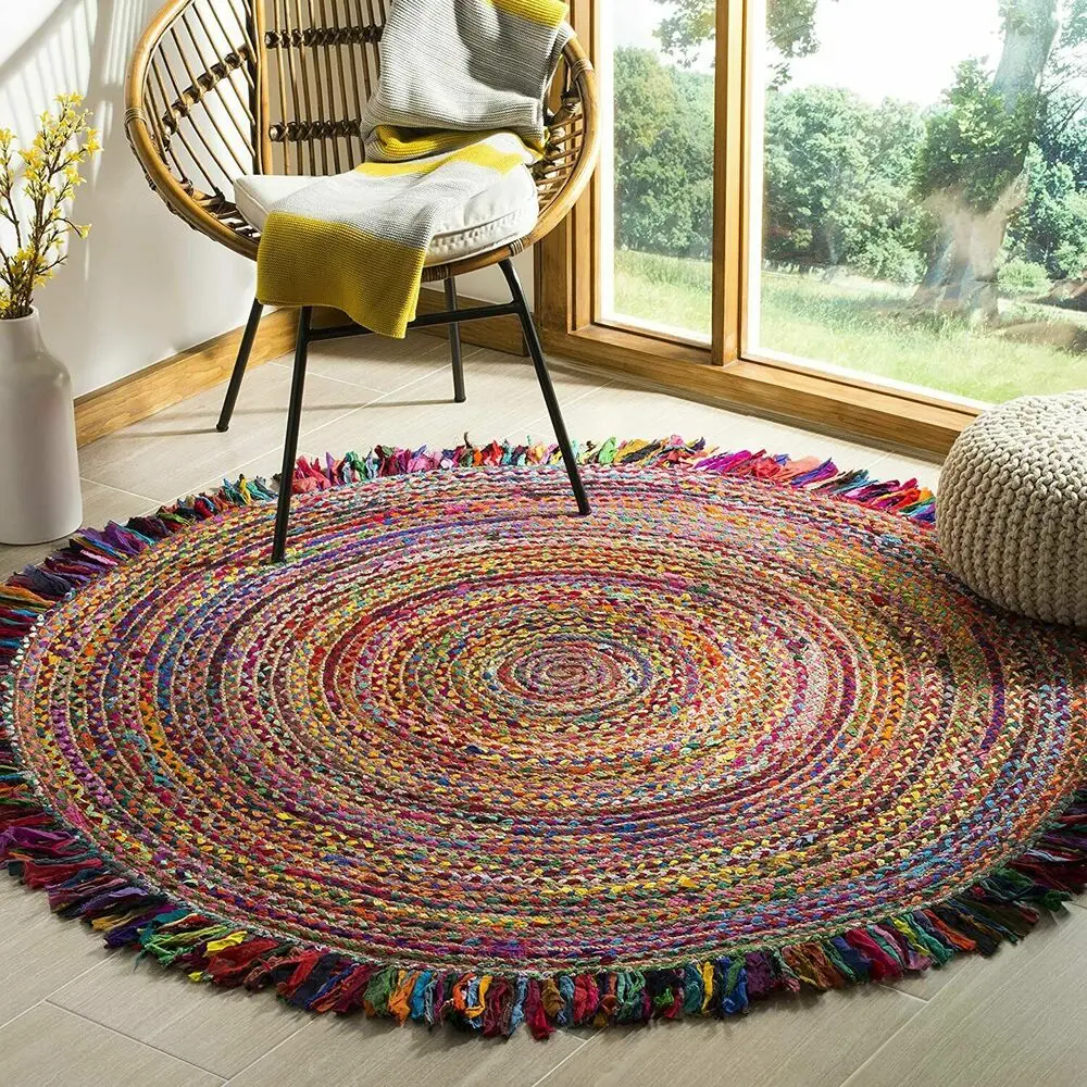 Rug 100% Natural Jute Cotton Round Reversible Rug Area Carpet Home Decor Rugs- bedroom decor home carpets
Rug 100% Natural Jute Cotton Round Reversible Rug Area Carpet Home Decor Rugs- bedroom decor home carpets