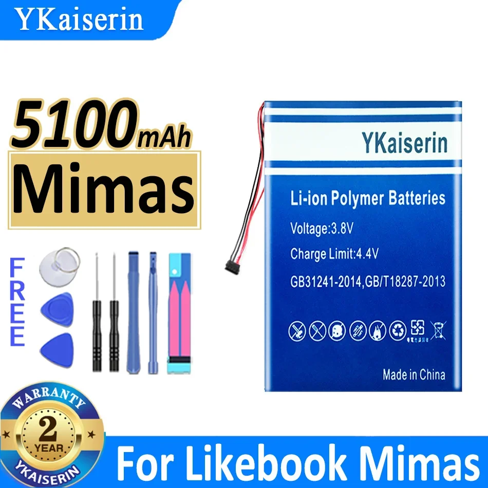 

5100mAh YKaiserin Battery for Likebook Mimas Digital Batteries Bateria + Tracking Number Warranty 2 Years Free Tools