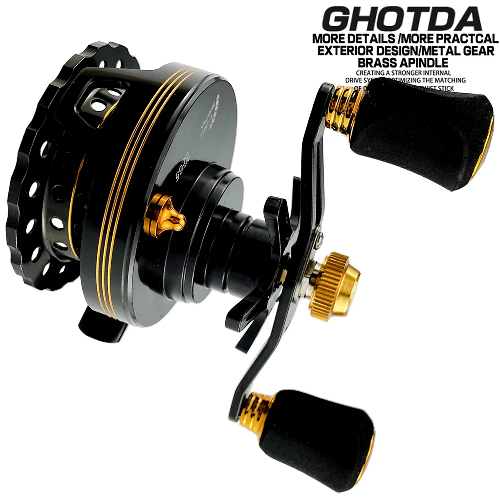 GHOTDA Metal Ice Fishing Reel Max Drag 10kg Aluminum Alloy Freshwater Saltwater Fishing Wheel Bridge Fishing Speed Ratio 2.8:1
GHOTDA Metal Ice Fishing Reel Max Drag 10kg Aluminum Alloy Freshwater Saltwater Fishing Wheel Bridge Fishing Speed Ratio 2.8:1