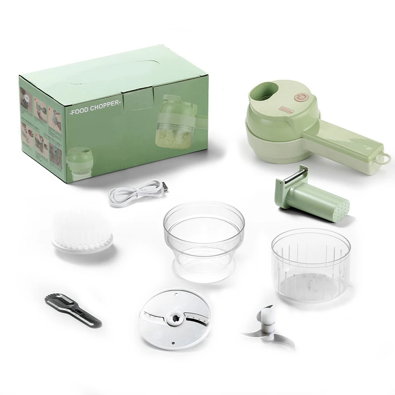 1Set 4 In 1 Handheld Vegetable Cutter Set USB Wireless Garlic Crusher Multifunctional
1Set 4 In 1 Handheld Vegetable Cutter Set USB Wireless Garlic Crusher Multifunctional