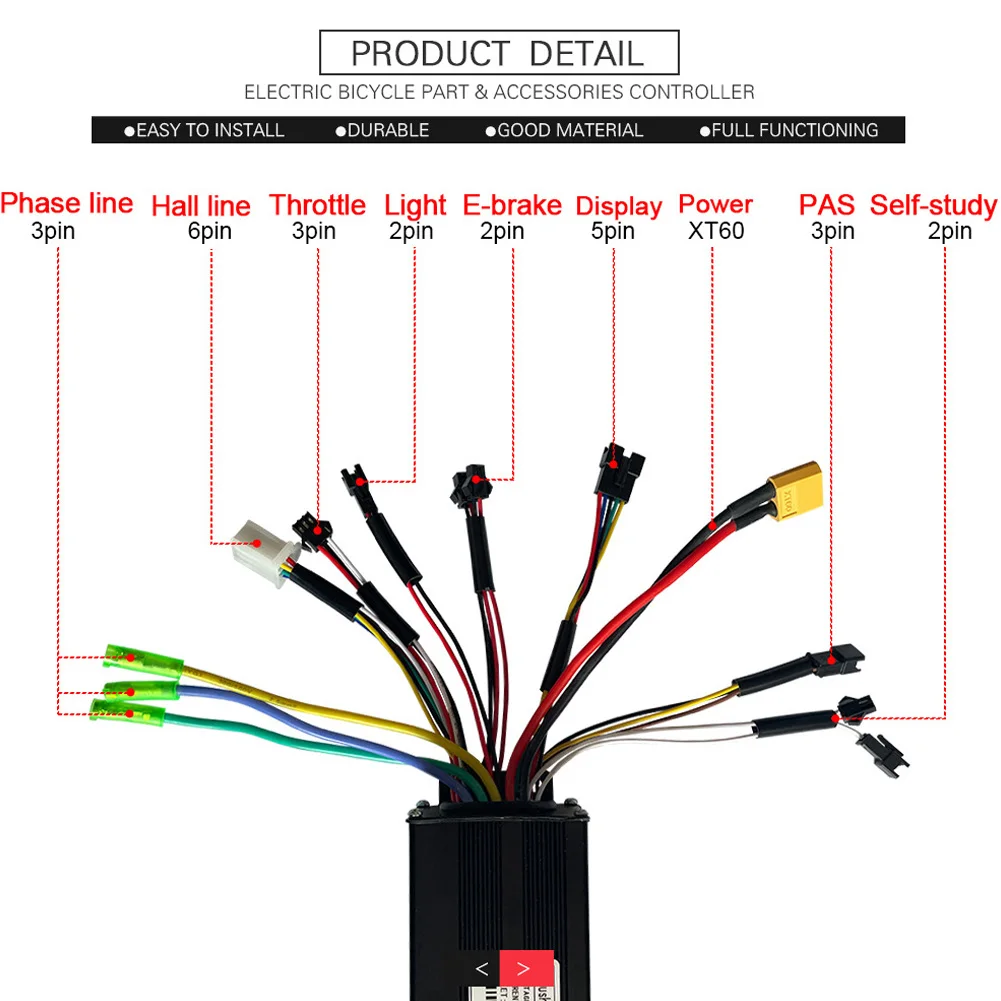 Efficient E bike Controller Kit with 36/48V 30A Sine Wave Controller GD01 Display Throttle 8 PAS for Scooter Battery
Efficient E bike Controller Kit with 36/48V 30A Sine Wave Controller GD01 Display Throttle 8 PAS for Scooter Battery