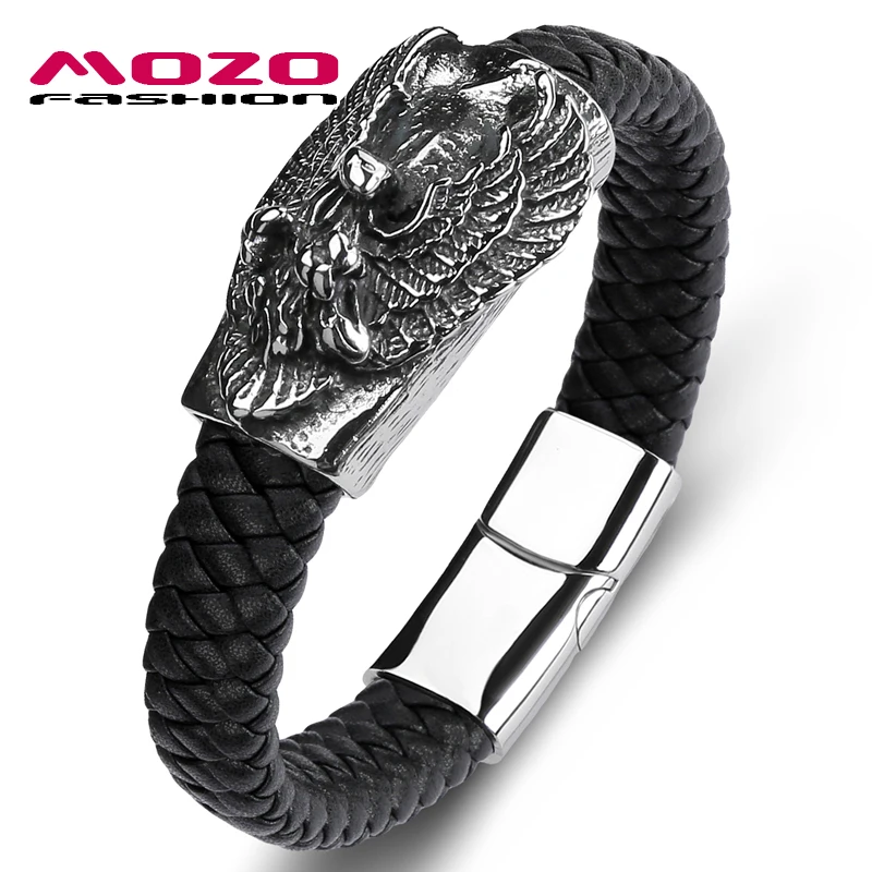 MOZO FASHION Men 2023 NEW Dragon Wing Bracelets Genuine Leather Stainless Steel Simple Collocation Punk Wholesale Jewelry
MOZO FASHION Men 2023 NEW Dragon Wing Bracelets Genuine Leather Stainless Steel Simple Collocation Punk Wholesale Jewelry