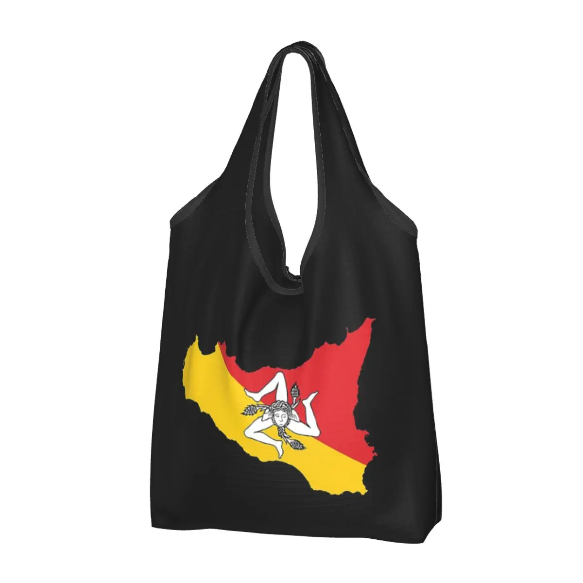 Reusable Sicily Sicilia Flag Grocery Bags Foldable Machine Washable Italian Shopping Bag Large Eco Storage Bag Lightweight
Reusable Sicily Sicilia Flag Grocery Bags Foldable Machine Washable Italian Shopping Bag Large Eco Storage Bag Lightweight