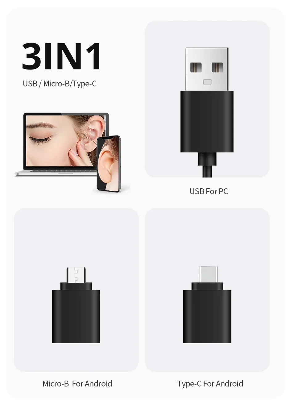 Ear Cleaning Endoscope 3 in 1 Ear Scope IP67 Waterproof Camera with 6 LED For Android Type C PC with Ear Pick Cleaning Kit 6 Mallzona S650819ca0d0c4e5e8bdee664becaafefS Ear Cleaning Endoscope 3 in 1 Ear Scope IP67 Waterproof Camera with 6 LED For Android Type C PC with Ear Pick Cleaning Kit Mallzona