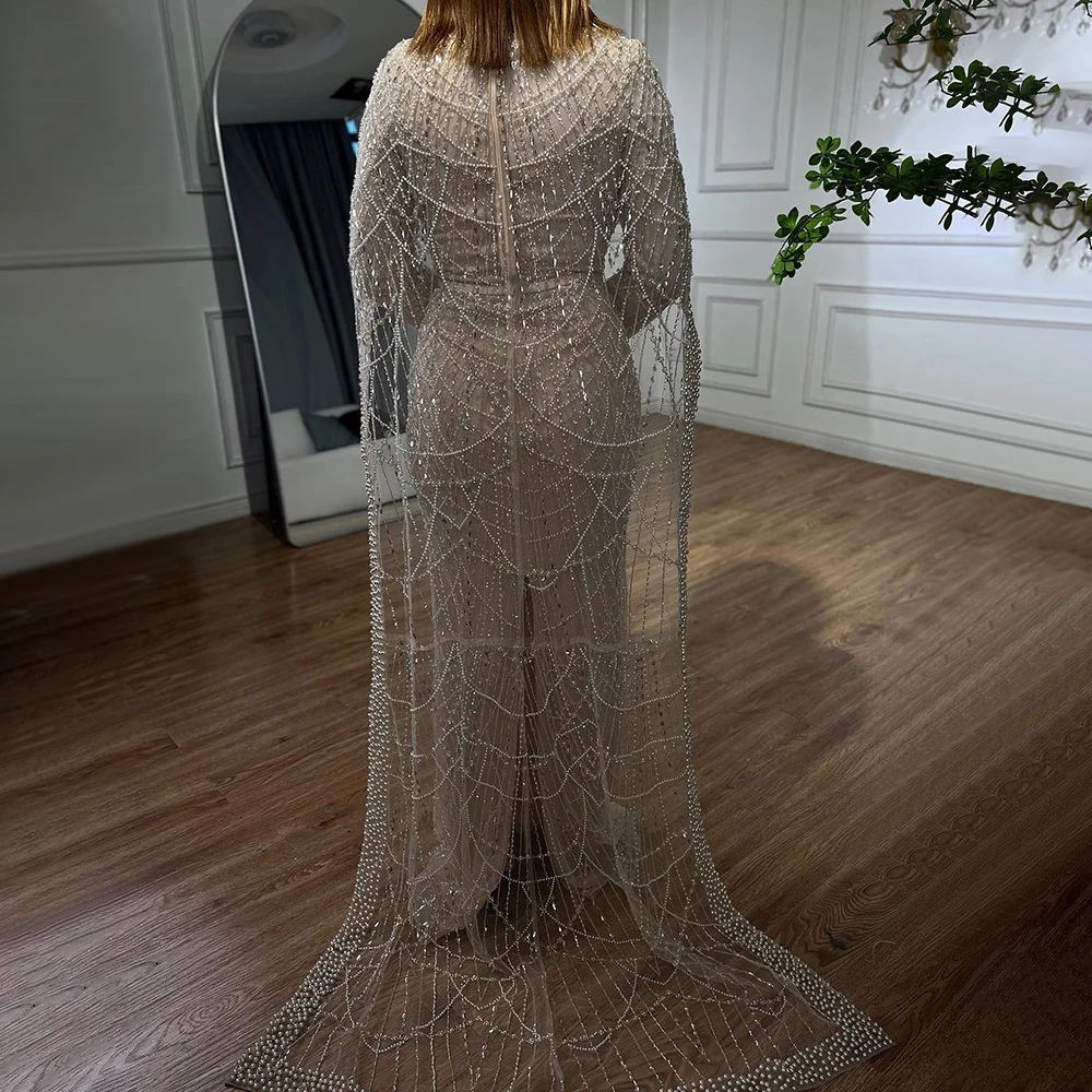 Dubai Arabia Nude Mermaid Long Cape Luxury Evening Dresses Gowns for Women Wedding Party 14 Mallzona S650a7dfaa1f64c5b82032e9ed35349f0b Dubai Arabia Nude Mermaid Long Cape Luxury Evening Dresses Gowns for Women Wedding Party Mallzona