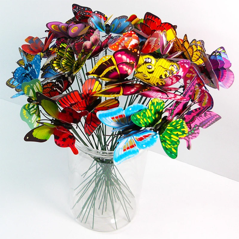 50 шт., декоративные бабочки из ПВХ для украшения сада
50 шт., декоративные бабочки из ПВХ для украшения сада