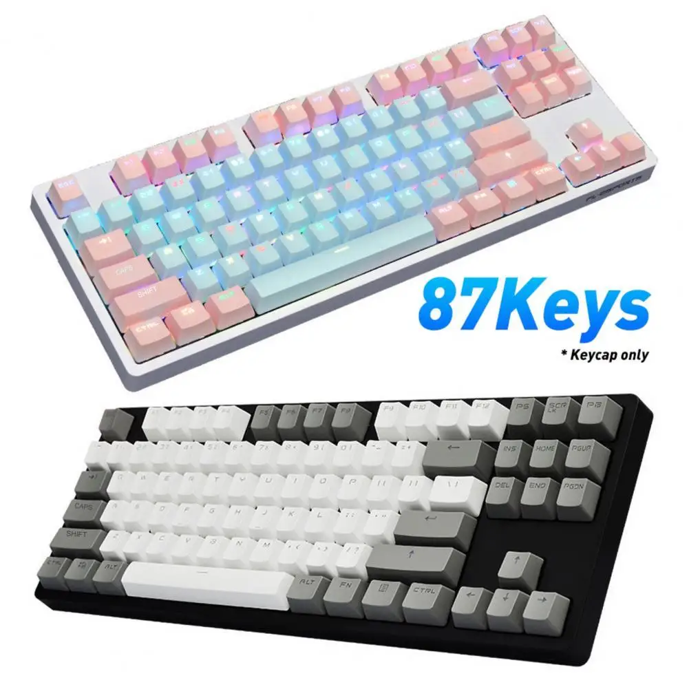 87Pcs/Set Keycap Color Matching Light-proof PBT Mechanical Keyboard Keycap for Cherry Keyboard
87Pcs/Set Keycap Color Matching Light-proof PBT Mechanical Keyboard Keycap for Cherry Keyboard