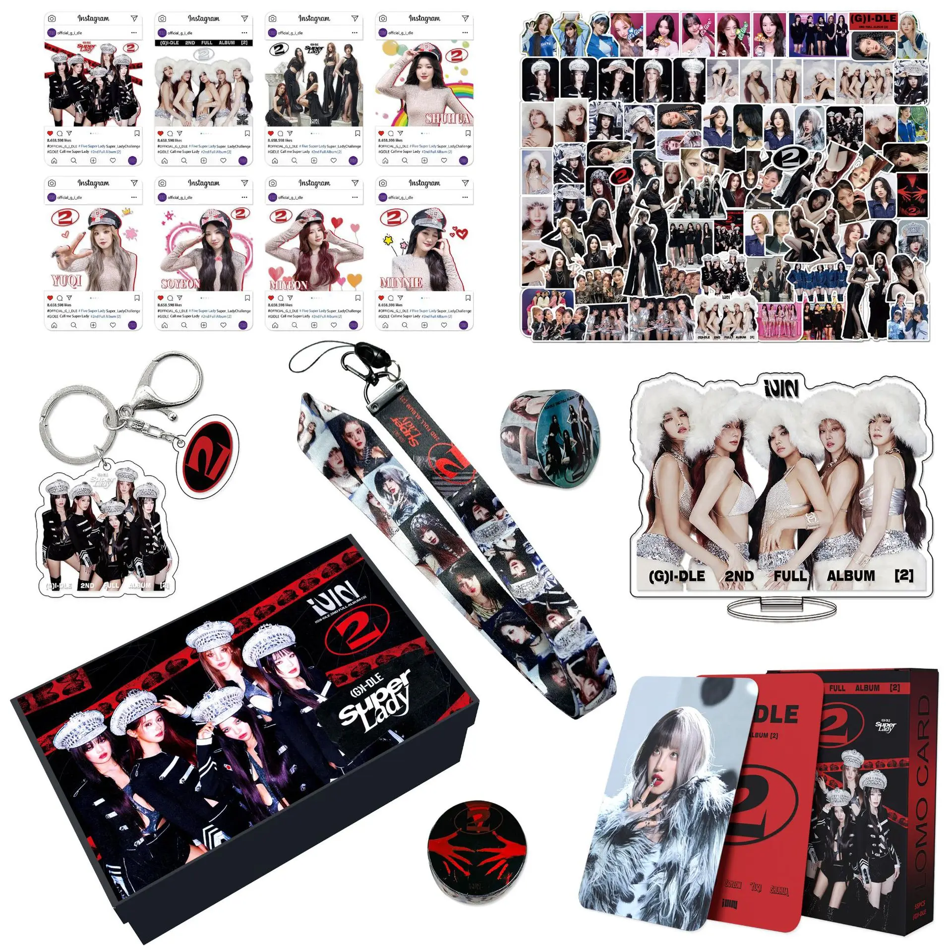 (G)I-DLE Idol Girl новый альбом Super Lady Подарочная коробка набор Lomo Card Photo Card MiYeon Minnie SoYeon YuQi ShuHua Поклонники Photo Box Gift
(G)I-DLE Idol Girl новый альбом Super Lady Подарочная коробка набор Lomo Card Photo Card MiYeon Minnie SoYeon YuQi ShuHua Поклонники Photo Box Gift