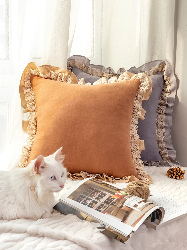 Washed cotton side pillows Ruffle side sofas Living room Cushion bed Waist pillows Car pillows Pillow covers no filler
Washed cotton side pillows Ruffle side sofas Living room Cushion bed Waist pillows Car pillows Pillow covers no filler