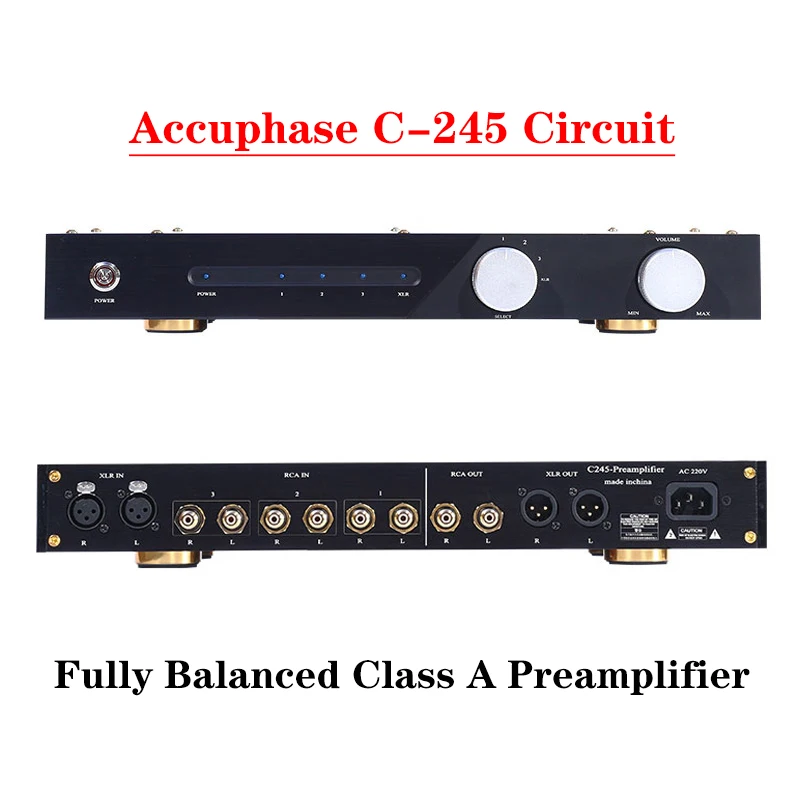 

Accuphase C-245 Fully Balanced Class A Preamplifier Supports Balanced XLR Single Ended Input and Output Low Distortion Audio Amp
