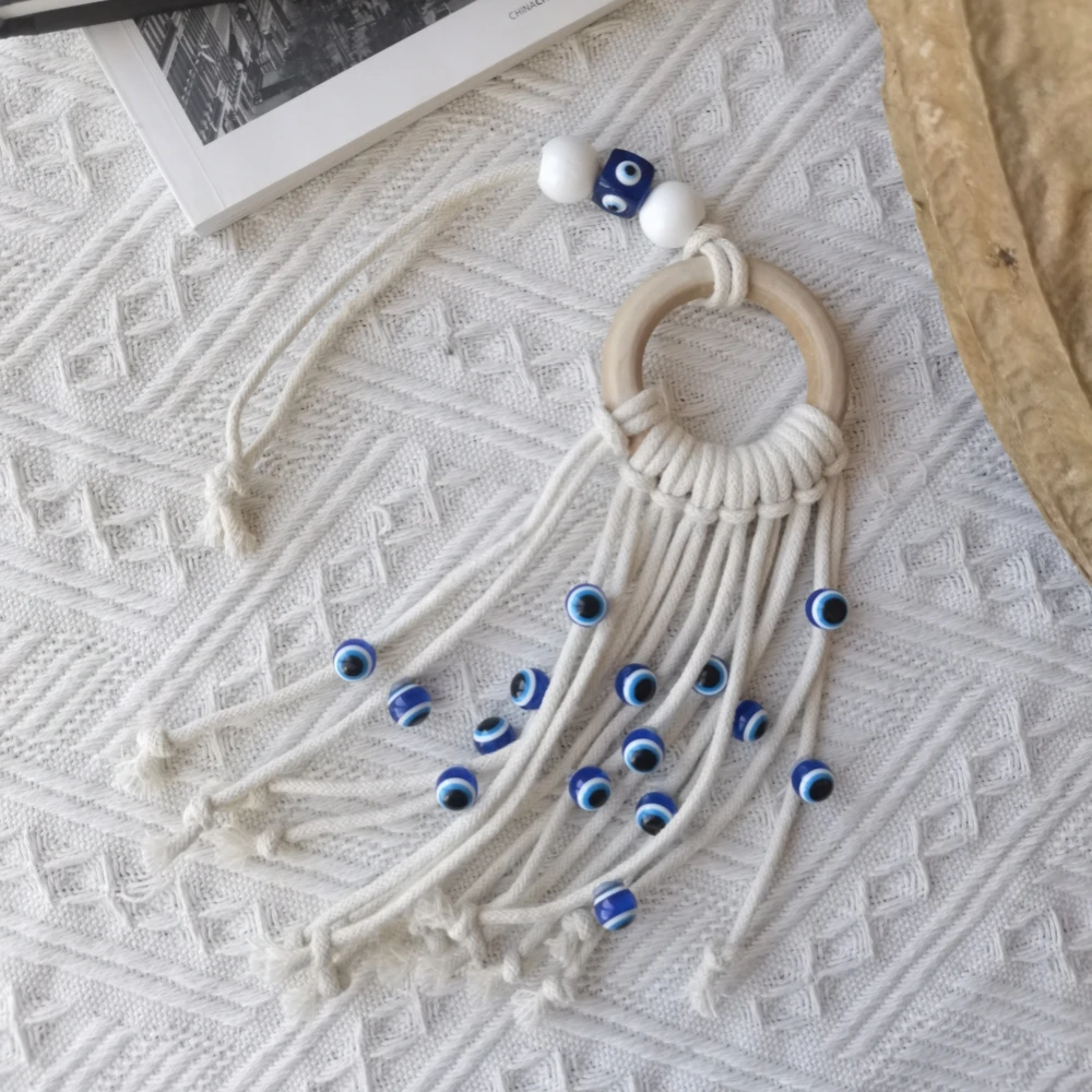 Turkish Evil Eye Macramé Wall Hanging - Protective Cotton Tapestry for Home 9 S6514251f0d194ccd9963c05cdd2bc9b3J